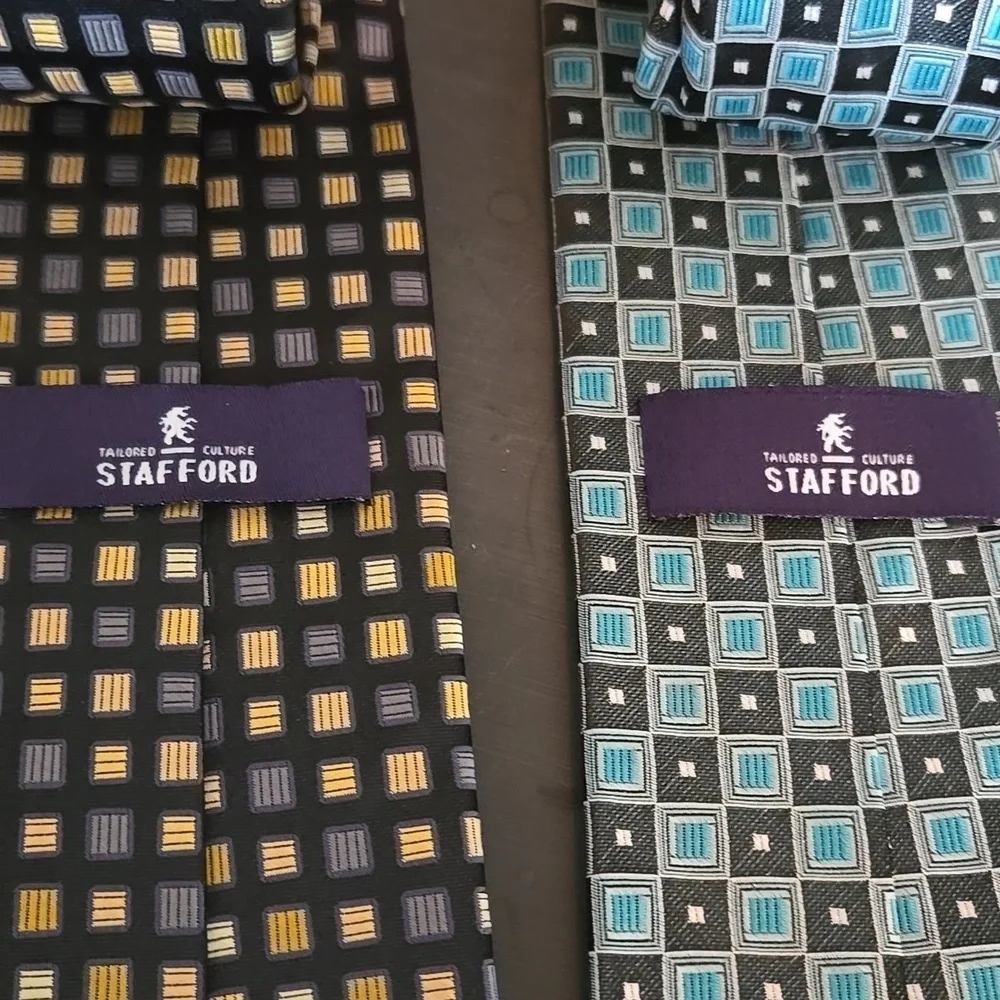 2 - Stafford Geometric Print Ties